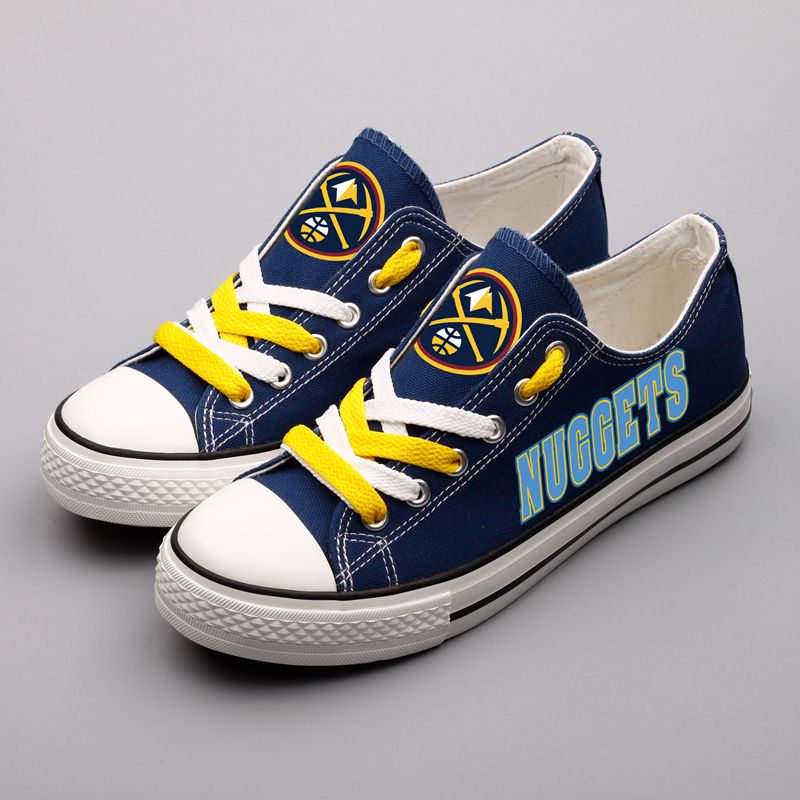 Women's and Youth Denver Nuggets Repeat Print Low Top Sneakers 001